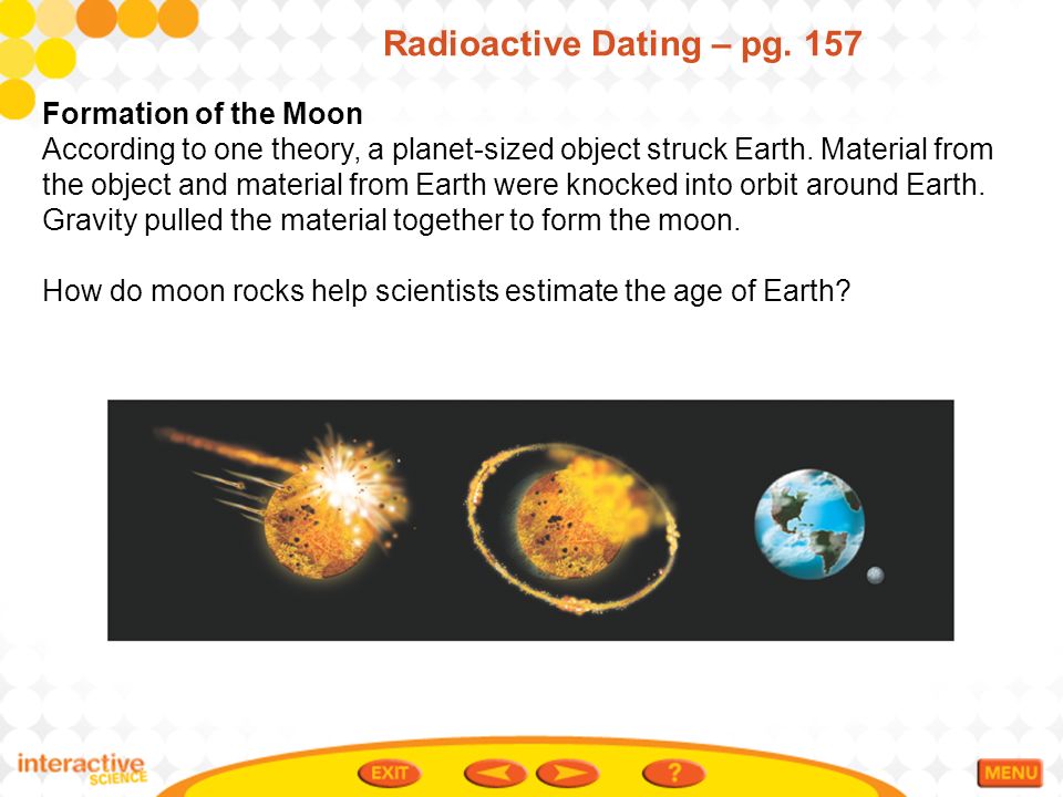 radioactive dating of moon rocks